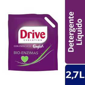 Detergente Líquido Drive Bio Enzimas Comfort Recarga 2.7 L