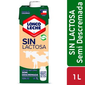Leche Loncoleche Semidescremada Sin Lactosa 1 L