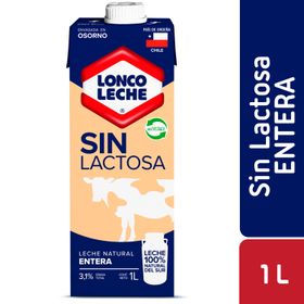 Leche entera sin lactosa 1 L