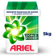 Detergente Polvo Ariel Doble Poder Ropa Blanca y de Color 5 kg