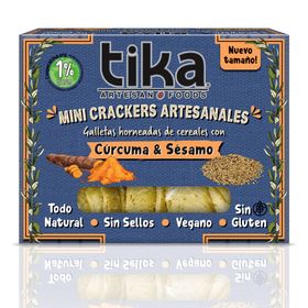 Galletas crackers Tika cúrcuma 140 g
