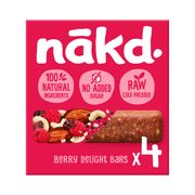 Barra Nakd Fruta y Frutos Secos Berry Delight 140 g