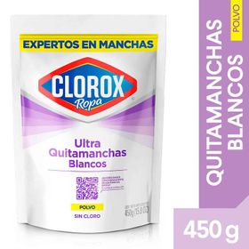 Quitamanchas Polvo Clorox Ropa Blanca 450 g