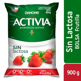 Yogurt Activia Sin Lactosa Bolsa 900 g