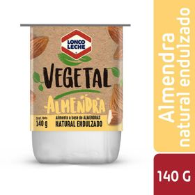 Yogurt Vegetal Almendras Loncoleche Natural Endulzado 140 g