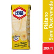 Leche Loncoleche Semidescremada Plátano 200 ml