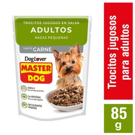 Alimento Perro Adulto Master Dog Trocitos Jugosos Razas Pequeñas 85 g