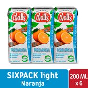 Pack 6 un. Néctar Watt's Light Naranja 200 cc