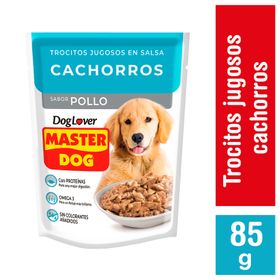 Alimento Perro Cachorro Master Dog Trocitos Jugosos 85 g