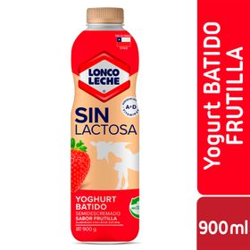 Yogurt Batido Loncoleche Sin Lactosa Frutilla 900 ml