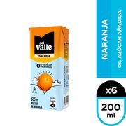 Pack 6 un. Néctar naranja 0% Azúcar Añadida 200 ml