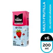 Pack 6 un. Néctar frutilla 0% Azúcar Añadida 200 ml