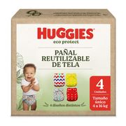 Pañales Reutilizables de Tela Huggies Eco Protect 4 un.