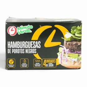 Hamburguesa Vegetal Minuto Verde Poroto Negro 100 g 4 un.