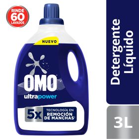 Detergente Líquido Omo Matic Ultra Power Botella 3 L