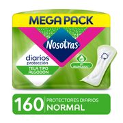 Protectores Diarios Nosotras Cortos Normal 160 un.