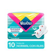 Toallas Higiénicas Nosotras Normal Suave 10 un.