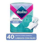 Protectores Diarios Nosotras Largos Con Alas 40 un.