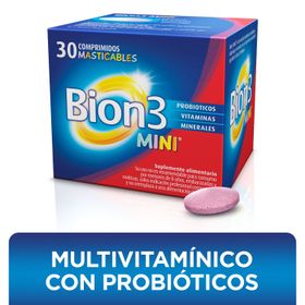 Mini Multivitamínico Bion3 Con Probióticos 30 Comprimidos
