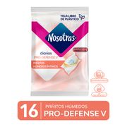 Pañitos Húmedos Íntimos Nosotras Pro-Defense V 16 un.