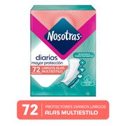 Protectores Diarios Nosotras Largos con Alas 72 un.