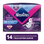 Toallas Higiénicas Nosotras Buenas Noches Ultradelgadas Suave 14 un.