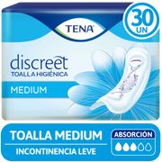 Toallas Incontinencia Tena Discreet Medium 30 un.