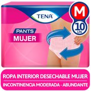 Ropa Interior Desechable Tena Pants Mujer Ch/M 10 un.