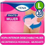 Ropa Interior Desechable Tena Pants Mujer G 10 un.