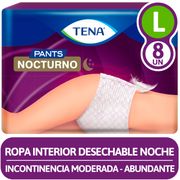 Ropa Interior Desechable Tena Pants Nocturno G 8 un.