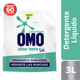 Detergente Líquido Omo Ultra Power Soft Aloe Vera Doypack 3 L