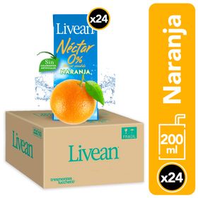 Caja 24 un. Néctar Livean AntiOx Naranja 200 ml