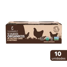 Huevos Ecoterra Gallinas Libres Orgánicos 10 un.