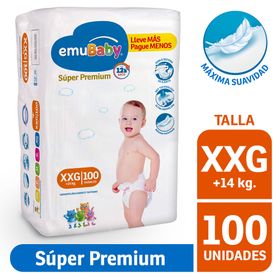 Pañales Emubaby Súper Premium Talla XXG 100 un.