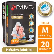 Pañales Adulto Emumed Talla M 20 un.