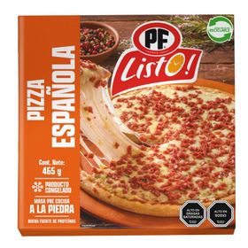 Pizza listo congelada española 465 g