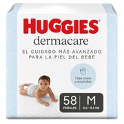 Pañales Huggies Dermacare Talla M 58 un.