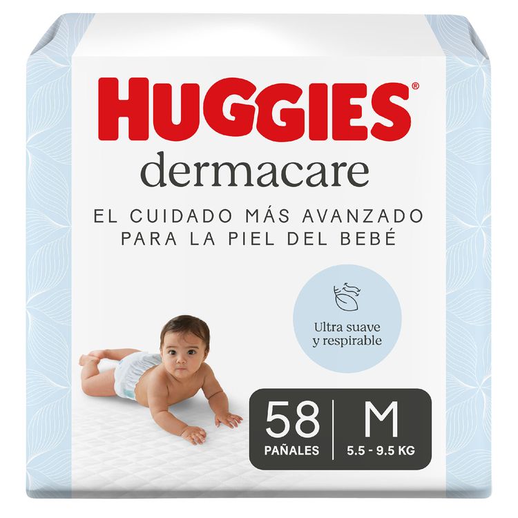 Pañales Huggies Dermacare Talla m 58 un.