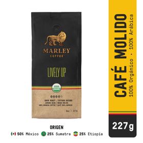 Café Orgánico Marley Coffee Molido Lively Up 227 g