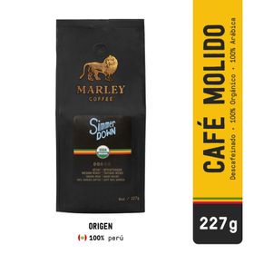 Café Orgánico Marley Coffee Molido Descafeinado Simmer Down 227 g