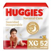 Pañales Huggies Natural Care Talla XG 52 un.