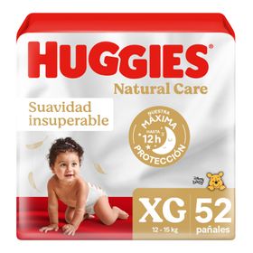 Pañales Huggies Natural Care Talla XG  52 un.