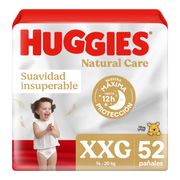 Pañales Huggies Natural Care Talla XXG 52 un.