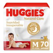 Pañales Huggies Natural Care Talla M 70 un.