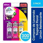 Desodorante Ambiental Glade Touch & Fresh Mix 3 un. 36 ml