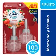 Pack Repuesto Desodorante Ambiental Glade Manzana y Canela 2 un. 21 ml