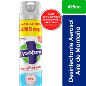 Desinfectante Lysoform Aire de Montaña Aerosol 495 cc