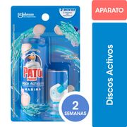 Limpiador de Inodoro Pato Discos Adhesivos Floral Aplicador + Repuesto 12 g