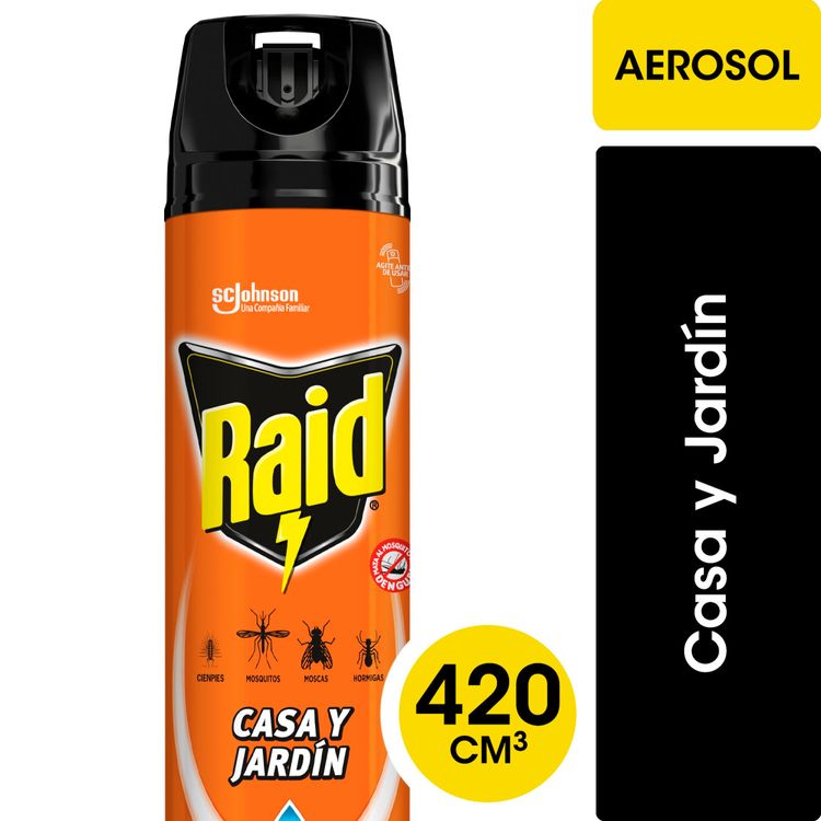 Insecticida Raid Aerosol Casa y Jardín 420 cc