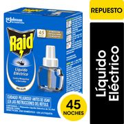 Insecticida Raid Líquido Eléctrico Repuesto 45 Noches 32.9 ml